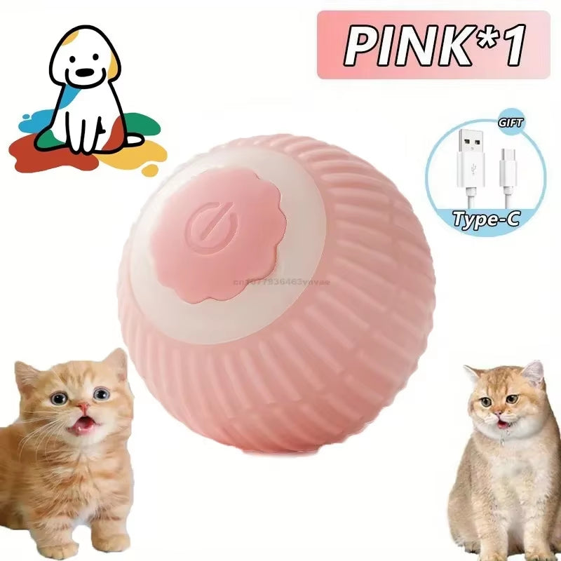 Cat Toys Interactive Ball Cat Accessories Interactive Cat Ball Kitten Catball Toys Electronic Automatic Rolling Magic Ball