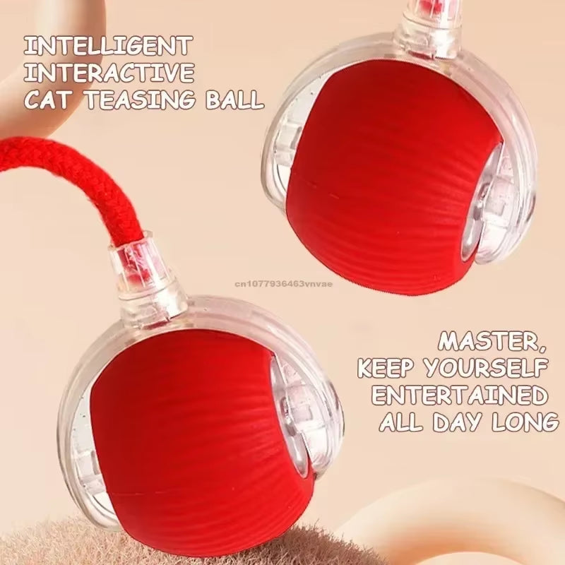 Cat Toys Interactive Ball Cat Accessories Interactive Cat Ball Kitten Catball Toys Electronic Automatic Rolling Magic Ball
