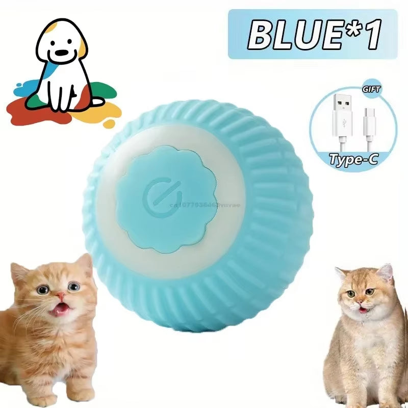 Cat Toys Interactive Ball Cat Accessories Interactive Cat Ball Kitten Catball Toys Electronic Automatic Rolling Magic Ball