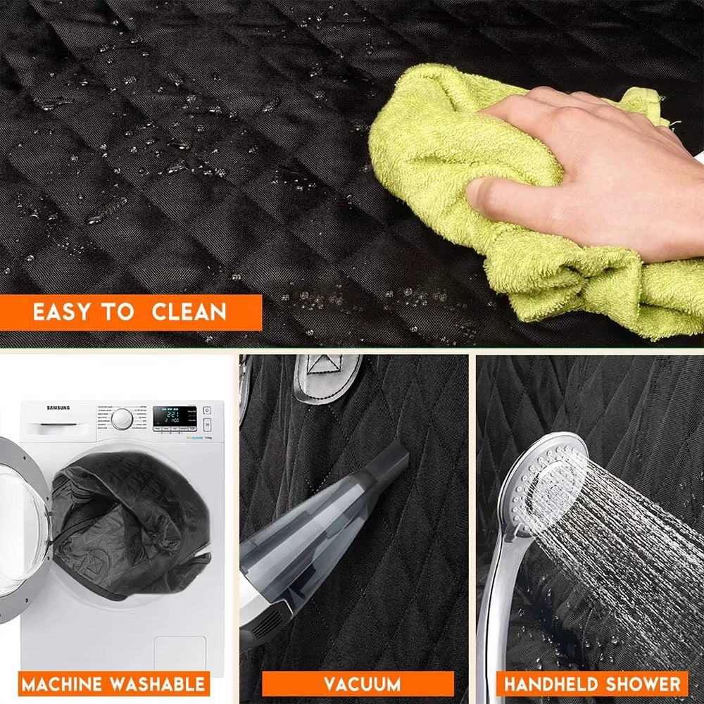 Dog Seat Cover for Back Seat, Waterproof with Mesh Window, Scratch Prevent Anti-Slip Dog Bed Car Hammock, Standard