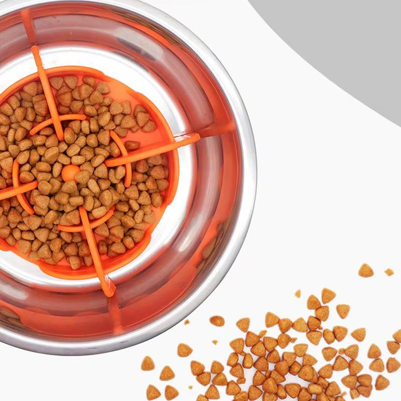 Slow Feeder Dog Bowls Silicone Slow Feeder Dog Bowl anti Gulping Healthy Eating Raised Dog Bowl Pet Bowl Slow Eating Dog Bowl