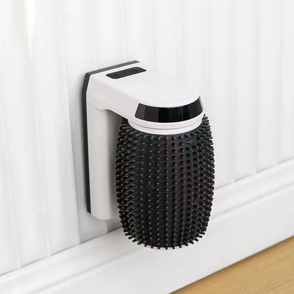 Smart Cat Hair Brush with Catnip Automatic Rotating Cat Self Groomer Wall Corner Cat Grooming Supplies Cats Electric Massager