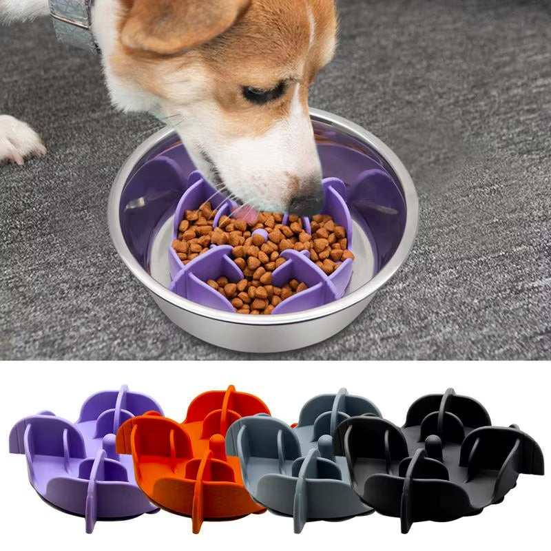Slow Feeder Dog Bowls Silicone Slow Feeder Dog Bowl anti Gulping Healthy Eating Raised Dog Bowl Pet Bowl Slow Eating Dog Bowl